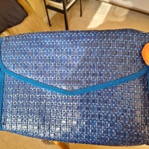 Preloved Vintage Raffia Rectangular Bag